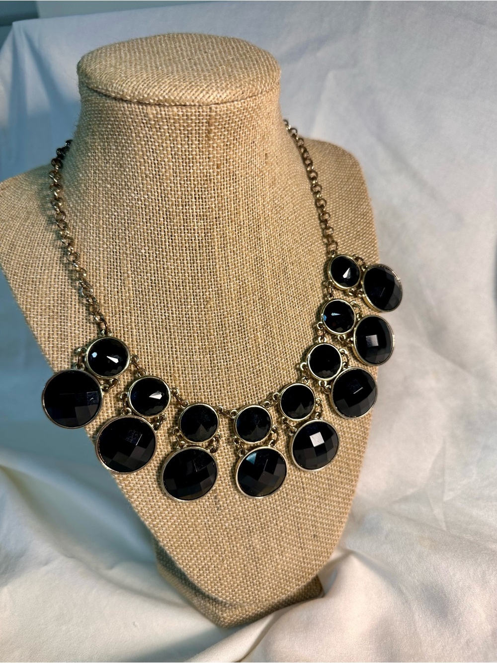 Elegant Black Statement Necklace - Classic Bib Necklace